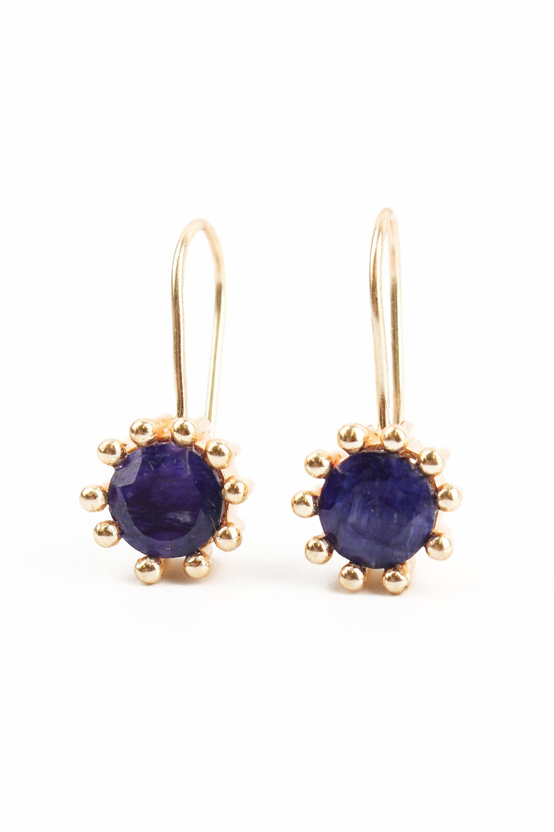 Sapphire Blue Drop Hook Earrings