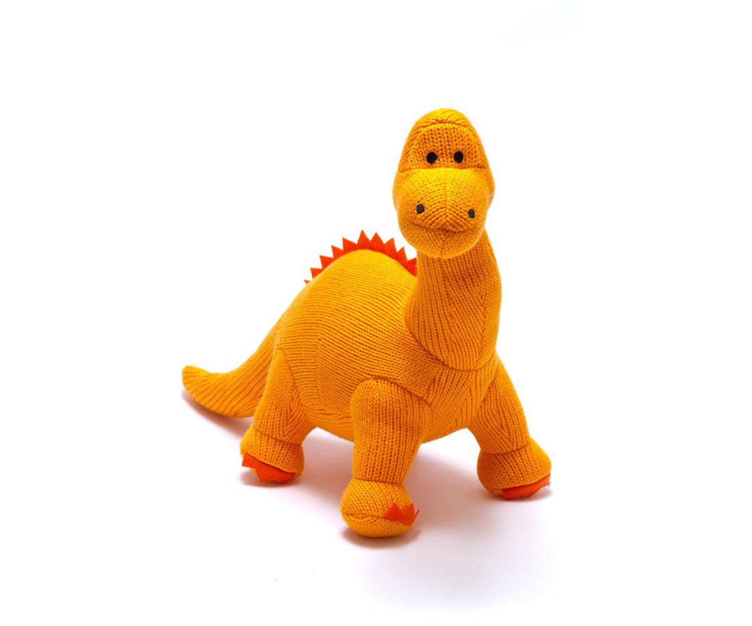 Diplodocus Baby Rattle - Orange