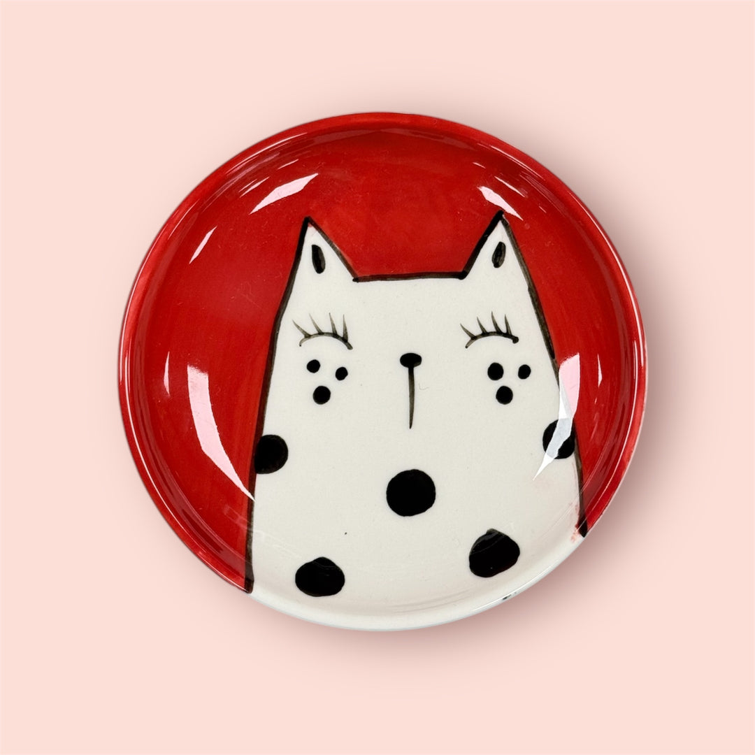 Cat Trinket Dish - Red