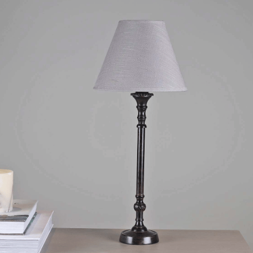 Biggie Best Chocolate Patine Lampbase And Shade