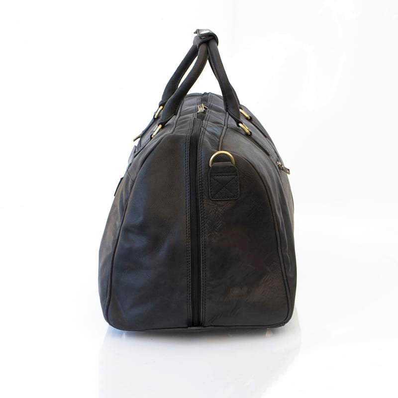 Columbia Large Leather Holdall - Black