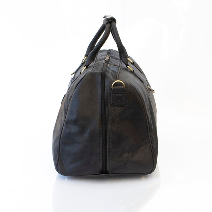 Columbia Large Leather Holdall - Black