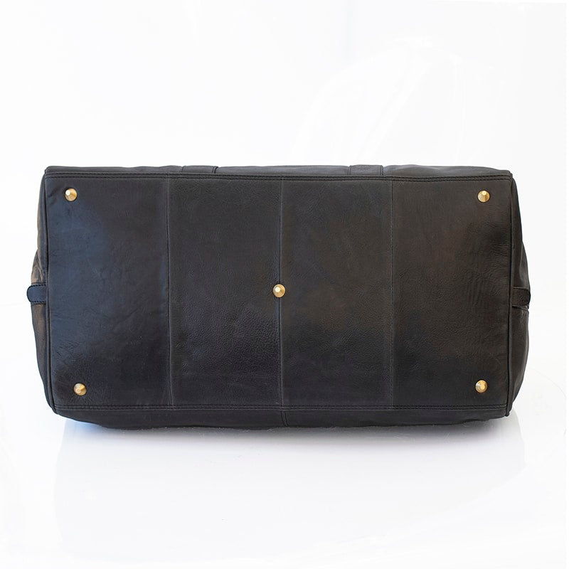 Columbia Large Leather Holdall - Black