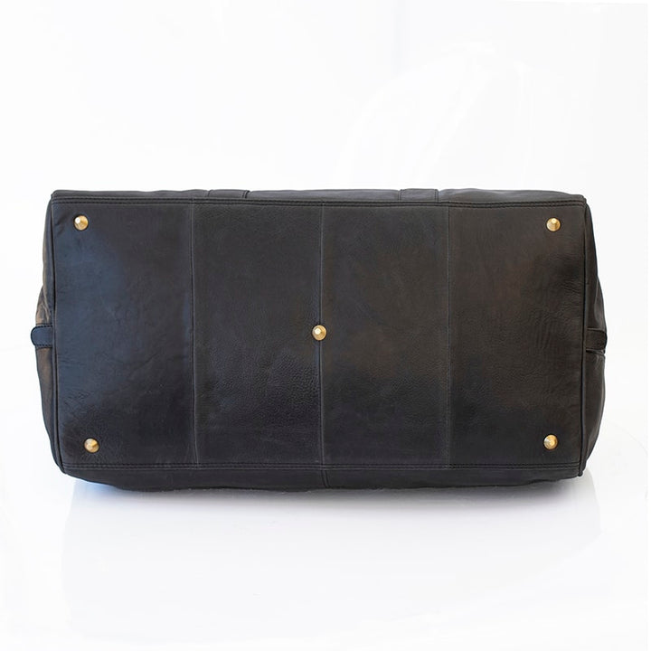 Columbia Large Leather Holdall - Black