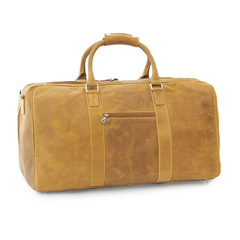 Columbia Large Leather Holdall - Mustard