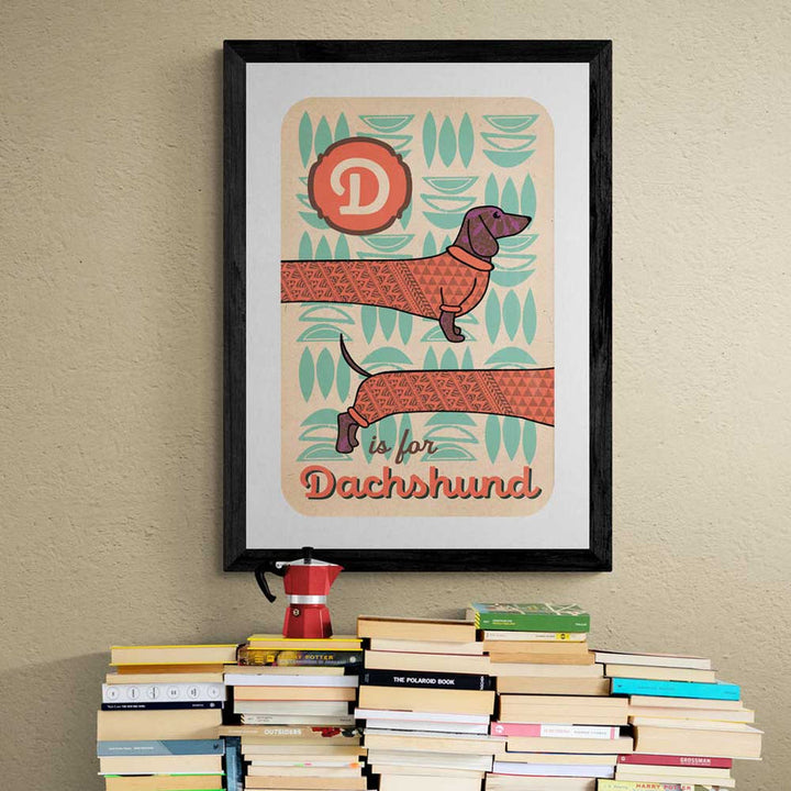 D is for Dachshund - Poster Print