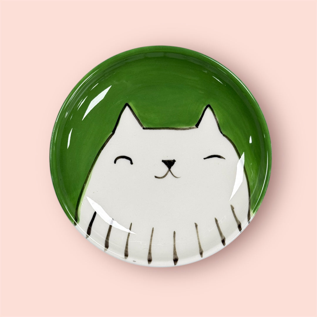 Cat Trinket Dish - Green