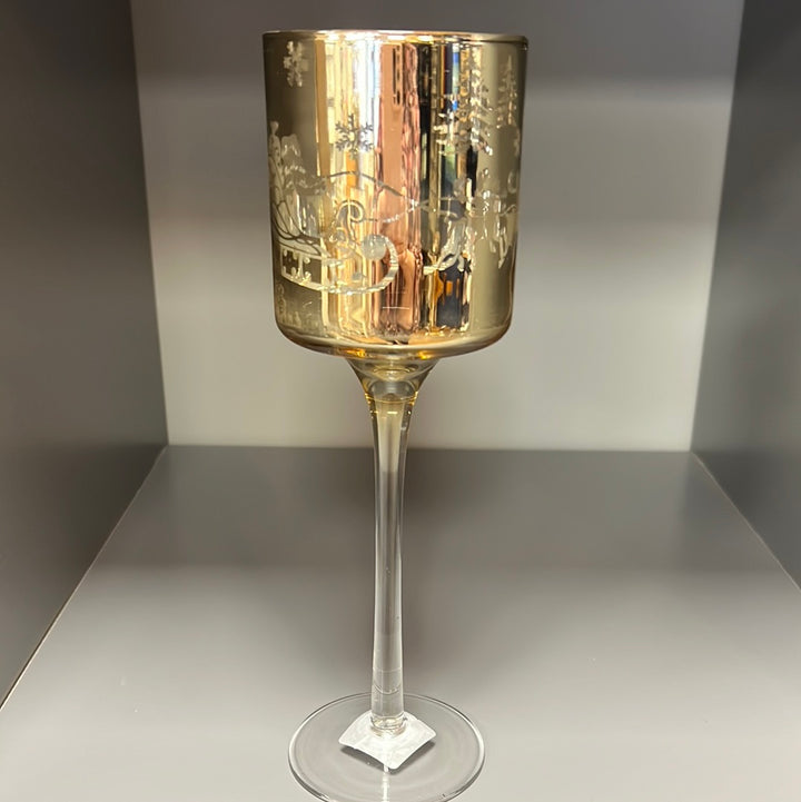 Gold Tea Light Goblet
