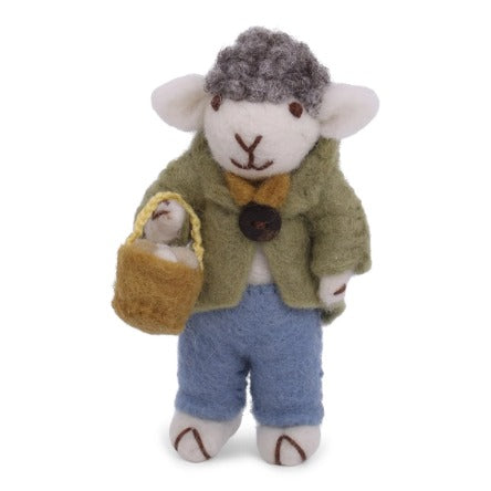 Sheep Boy With Eggs In A Bucket