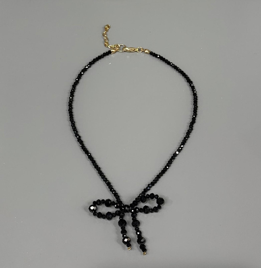 Black Bow Necklace