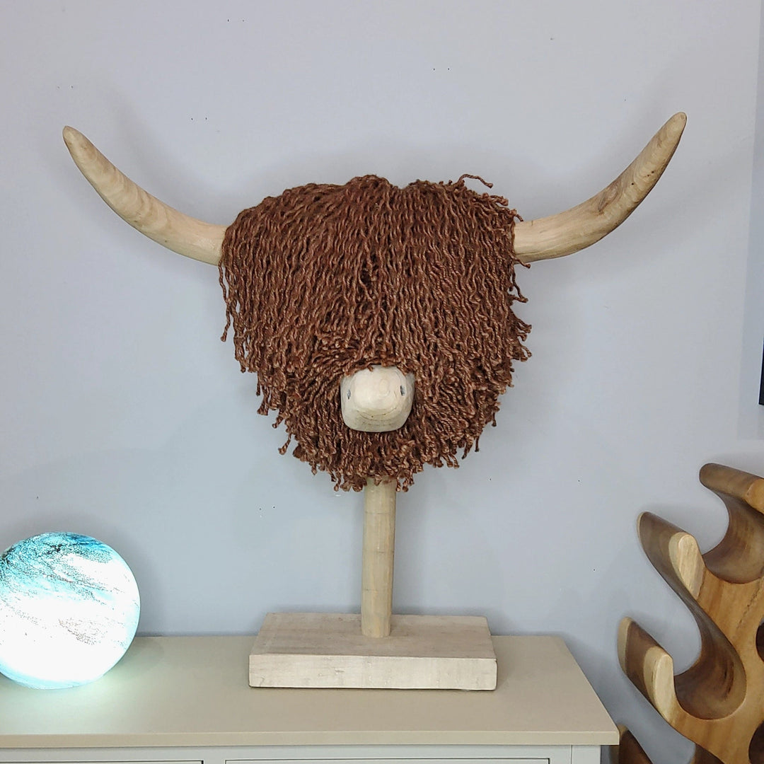 Elspeth Brown Jute Highland Cow - Large
