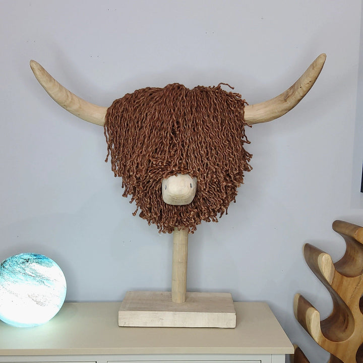 Elspeth Brown Jute Highland Cow - Large