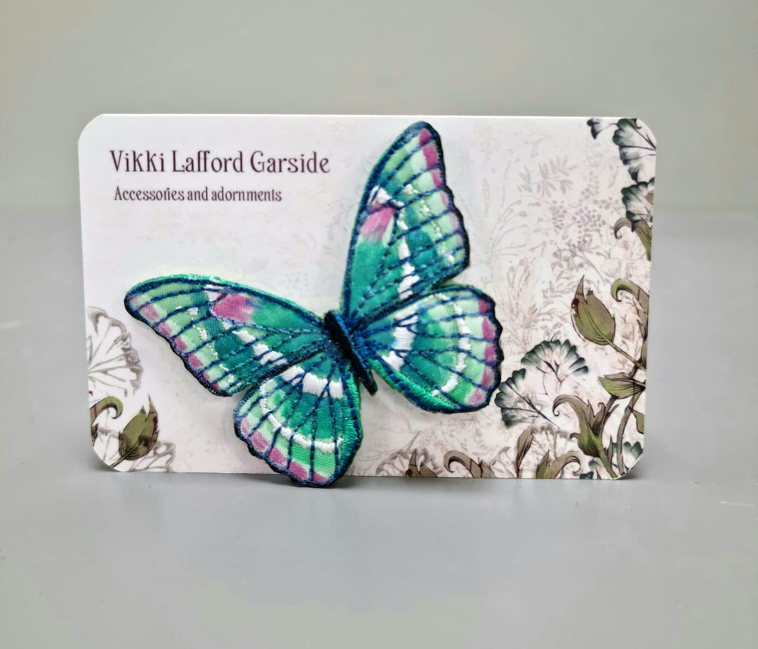 Kaleidoscope Green Butterfly Brooch
