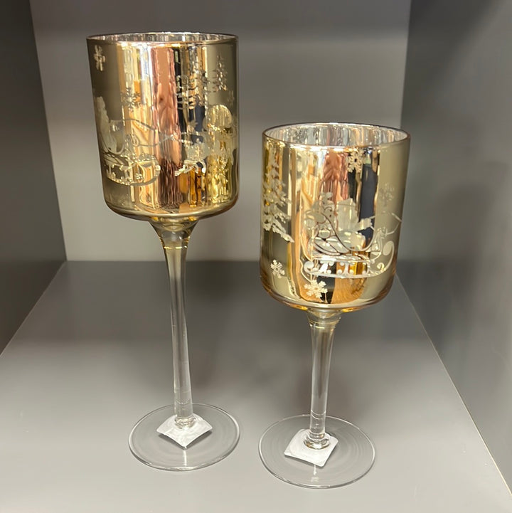 Gold Tea Light Goblet