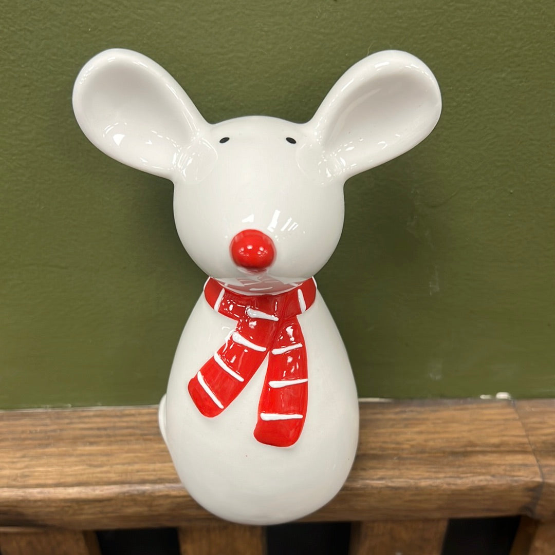 Christmas Mouse with a Scarf