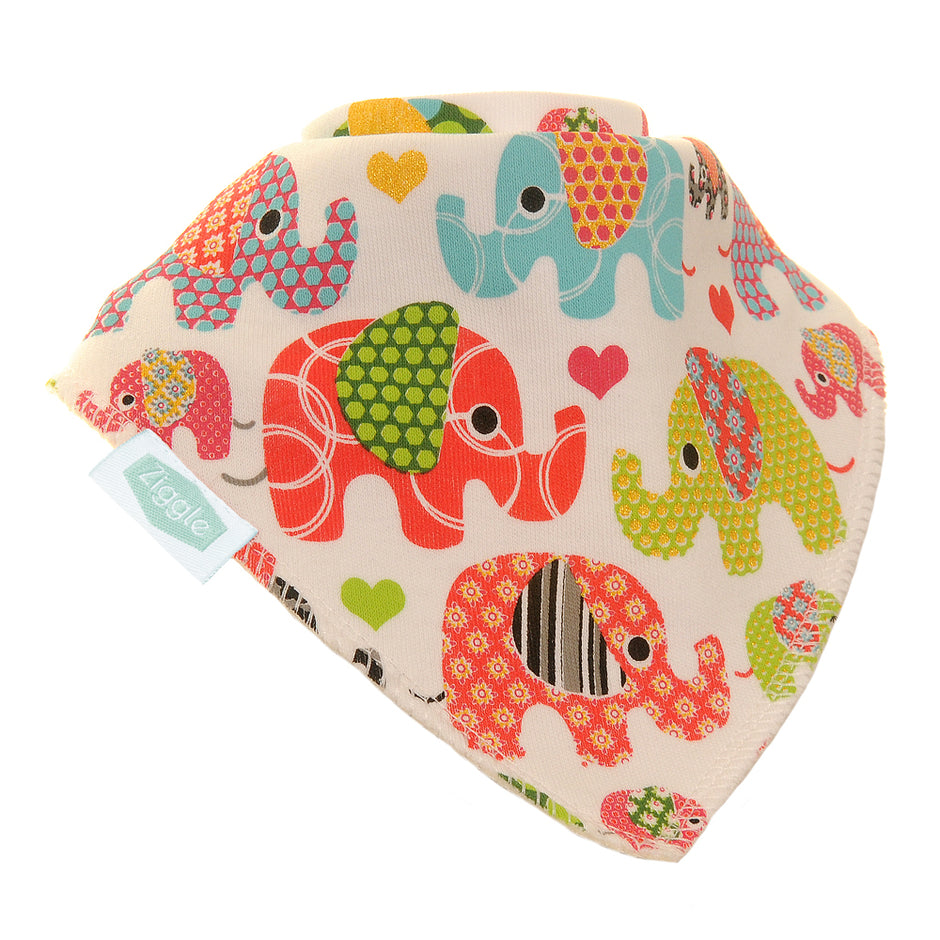 Dribble Bib - Ethnic Elephants