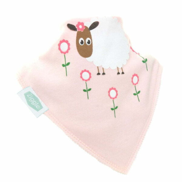 Dribble Bib - Cute Pink Sheep