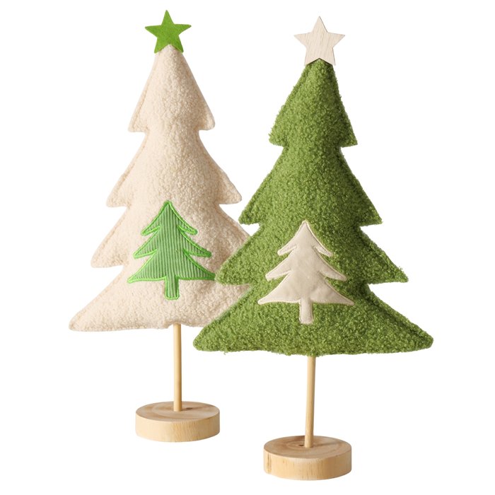 Fabric Christmas Tree Standing Decoration 40cm