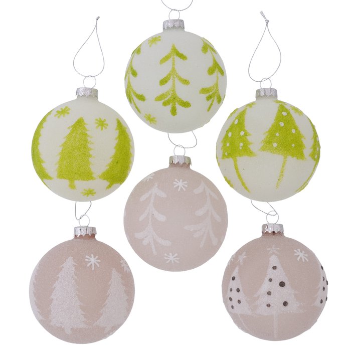 Frosted Bauble with Christmas Designs