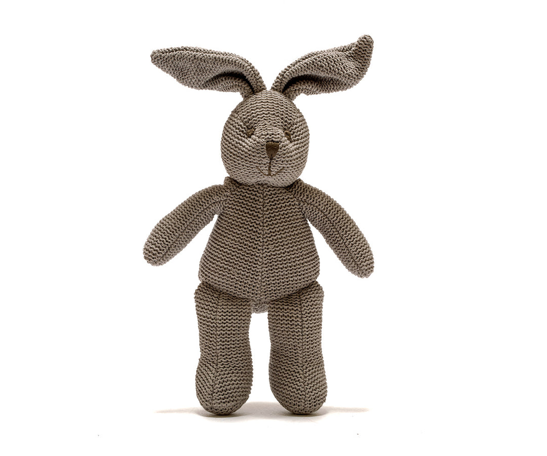 Bunny Baby Rattle - Grey Organic Cotton