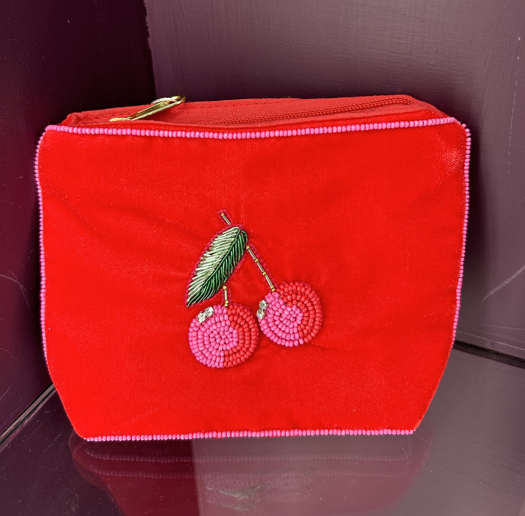 Cherry Beaded Purse