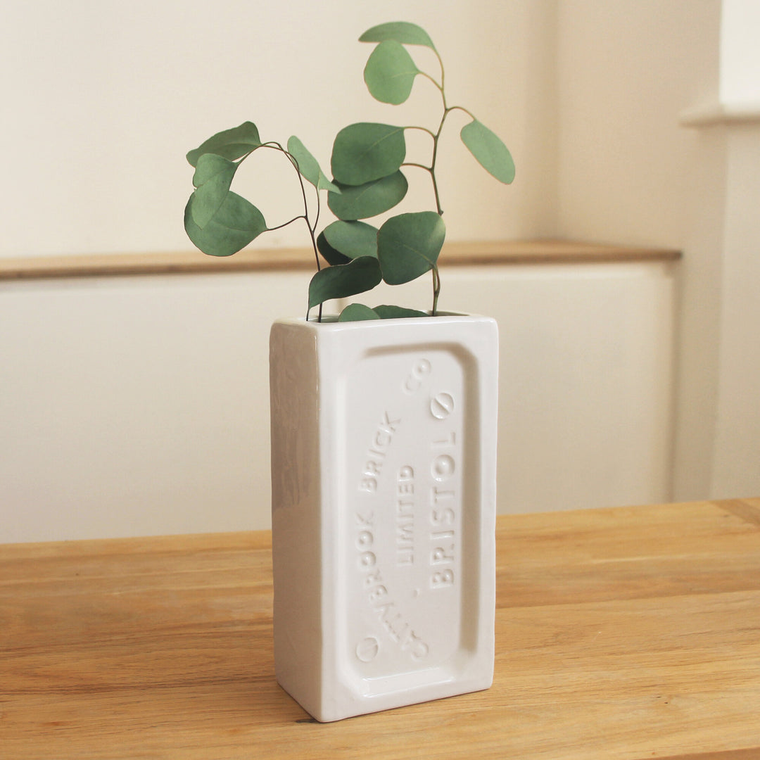 Bristol Brick Vase - White