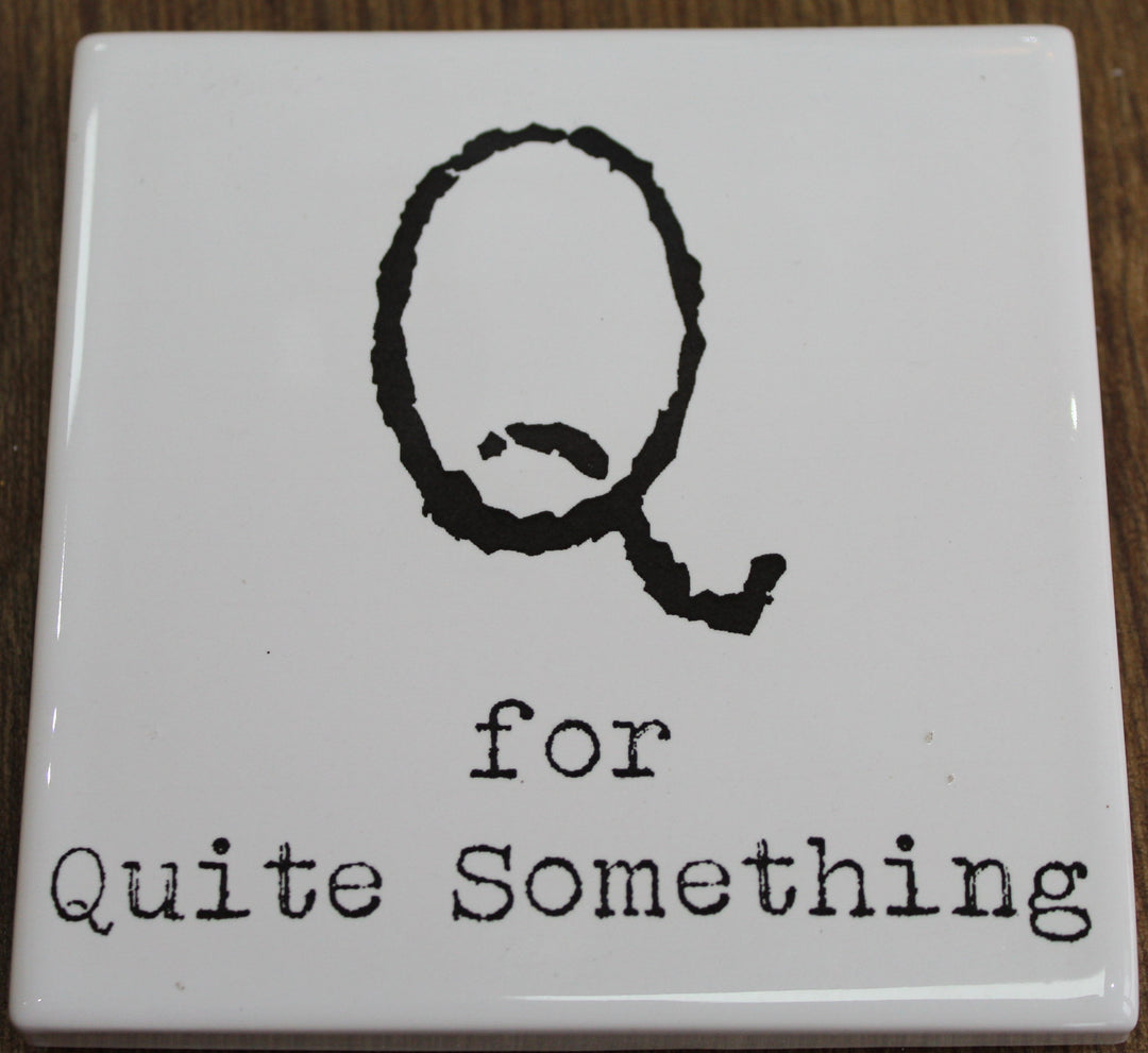 Letter Ceramic Coasters - Q...