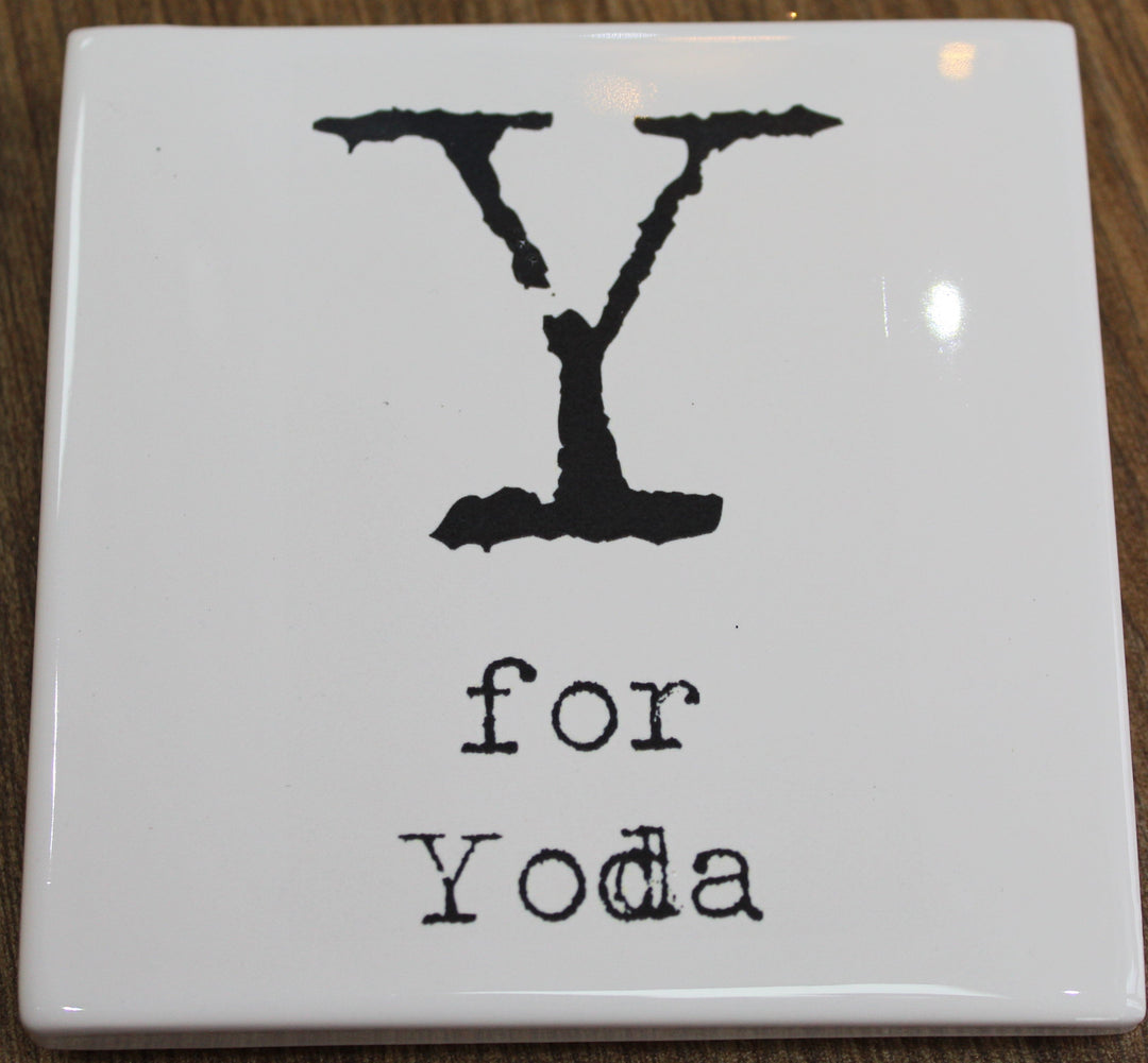 Letter Ceramic Coasters - Y For...