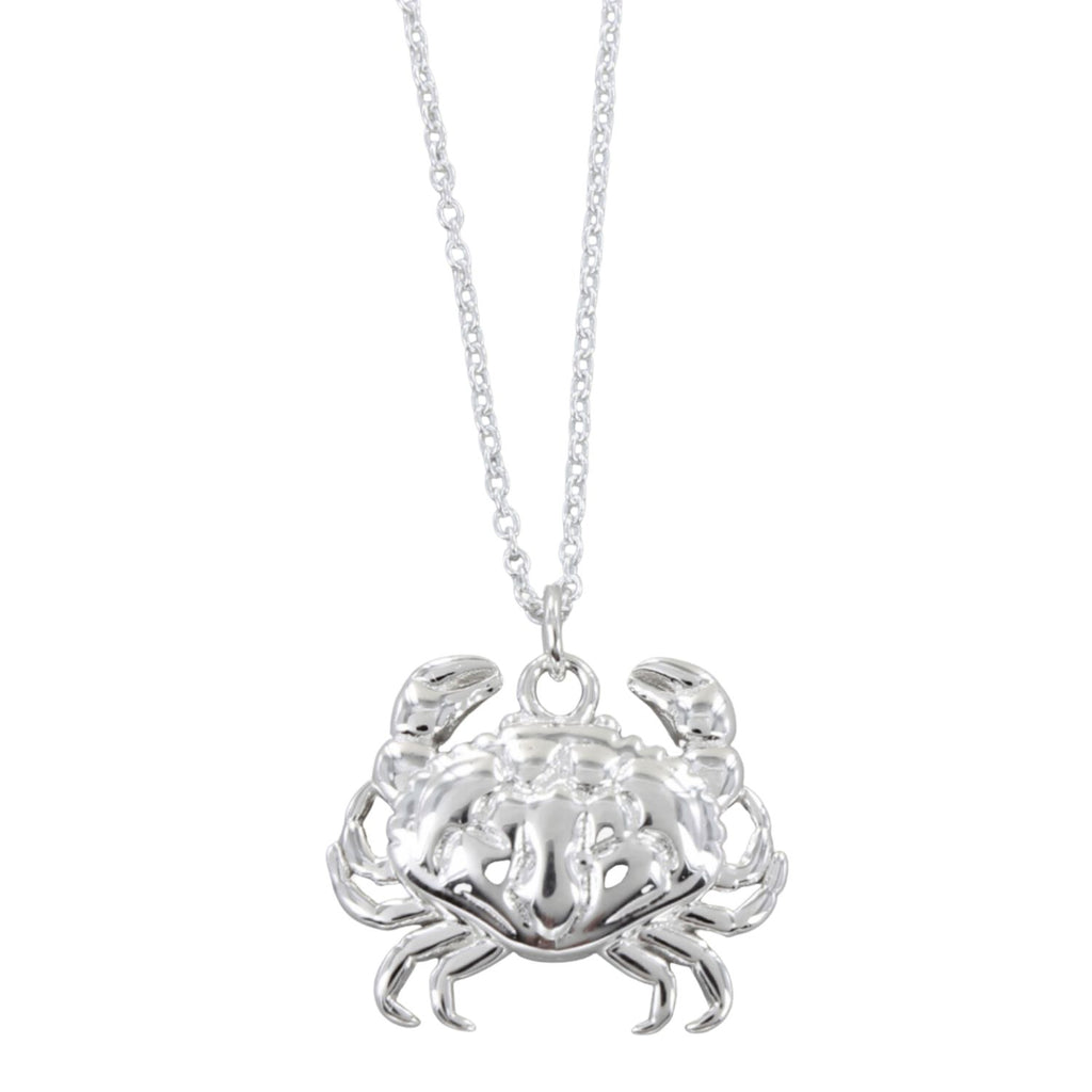 Crab Necklace In Sterling Silver