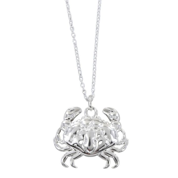 Crab Necklace In Sterling Silver