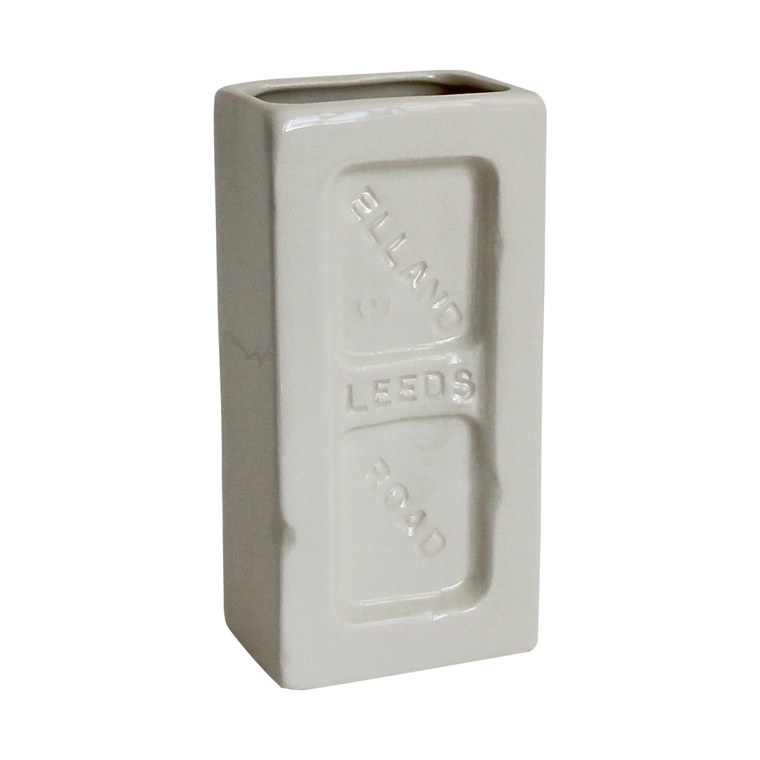 Leeds Brick Vase - White