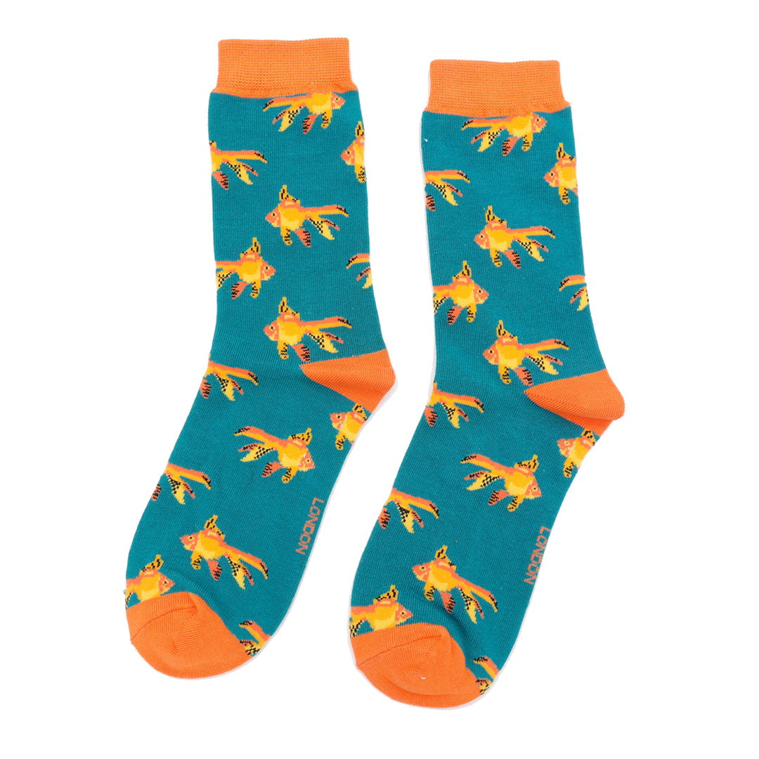 Ladies Bamboo Socks  - Goldfish