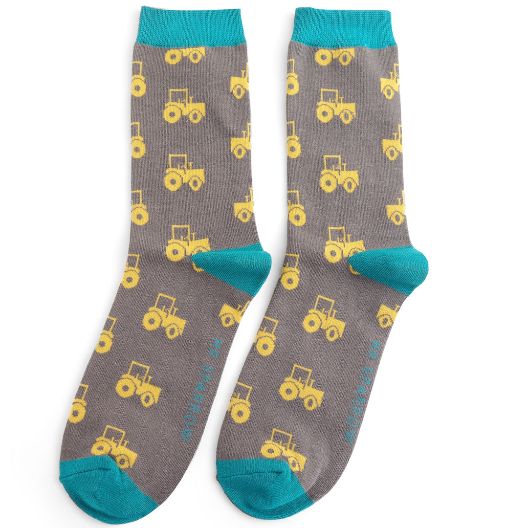 Men's Bamboo Socks -Tractors