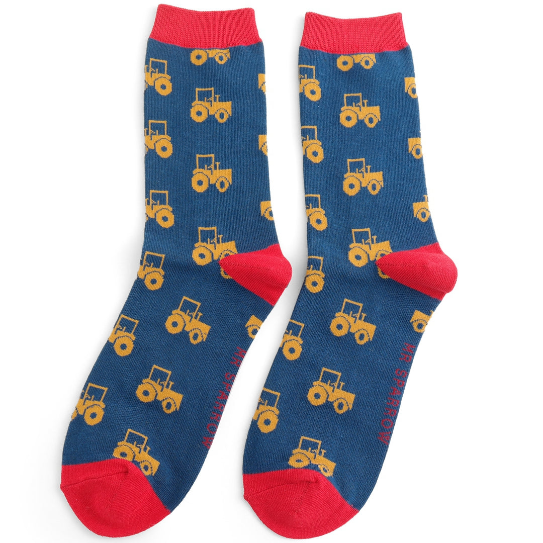 Men's Bamboo Socks -Tractors
