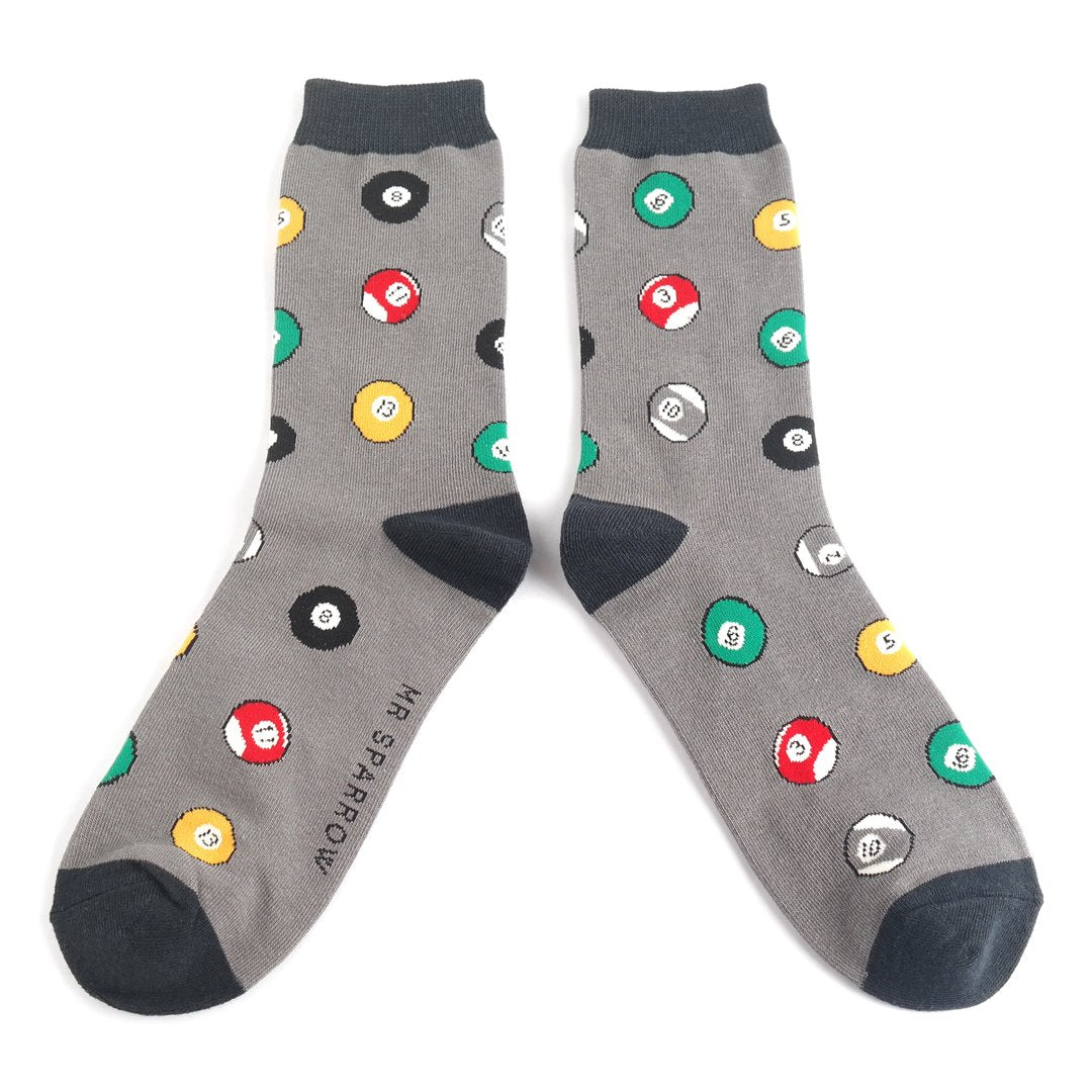 Men's Bamboo Socks - Pool Balls