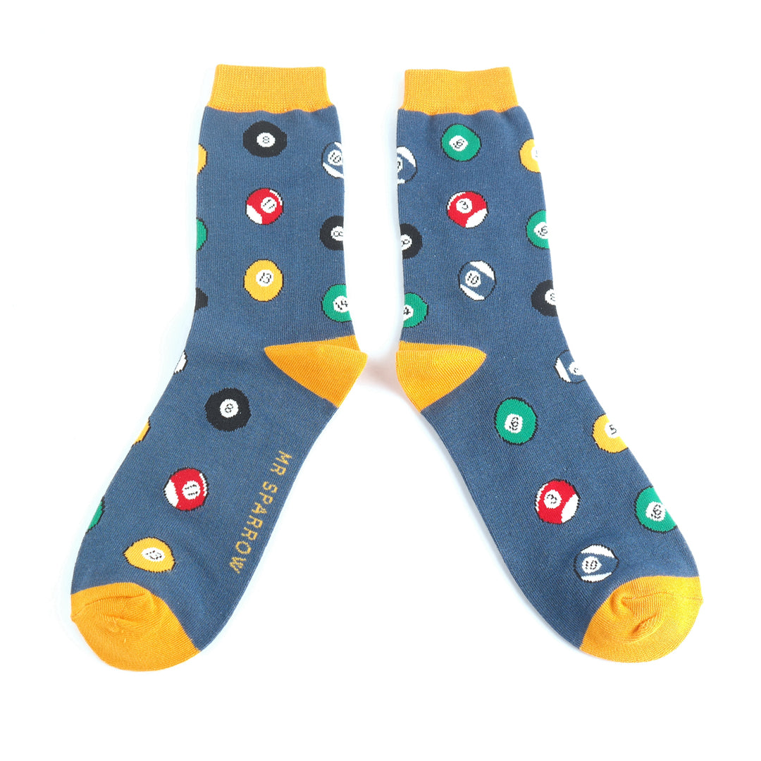 Men's Bamboo Socks - Pool Balls