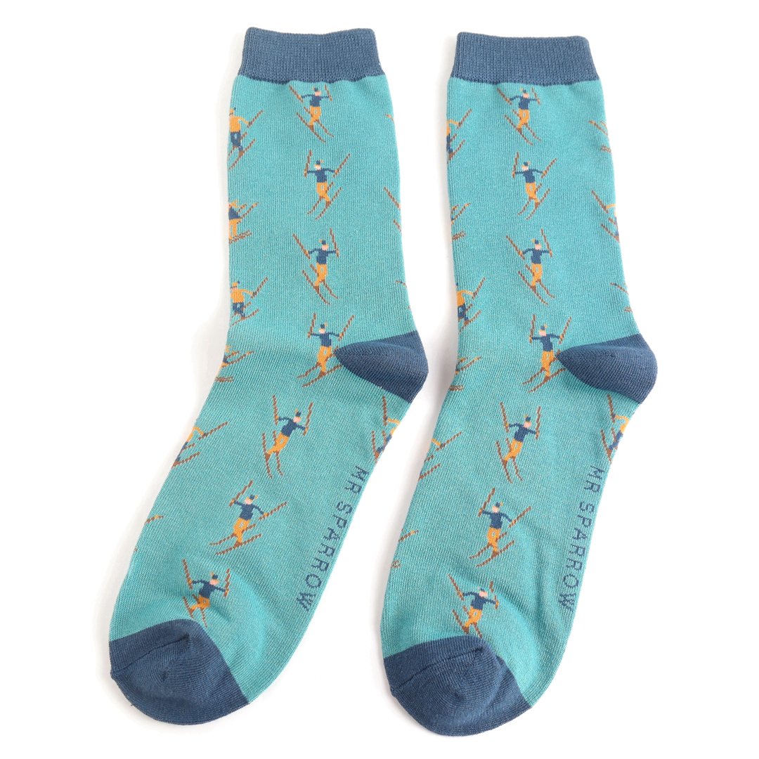 Men's Bamboo Socks -Skiing