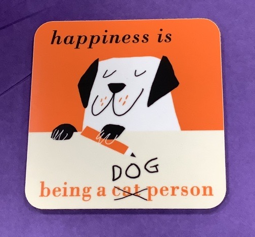 Happiness Is Being A Dog Person Coaster- Orange