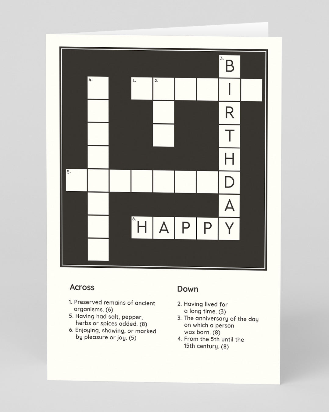 Happy Birthday Crossword