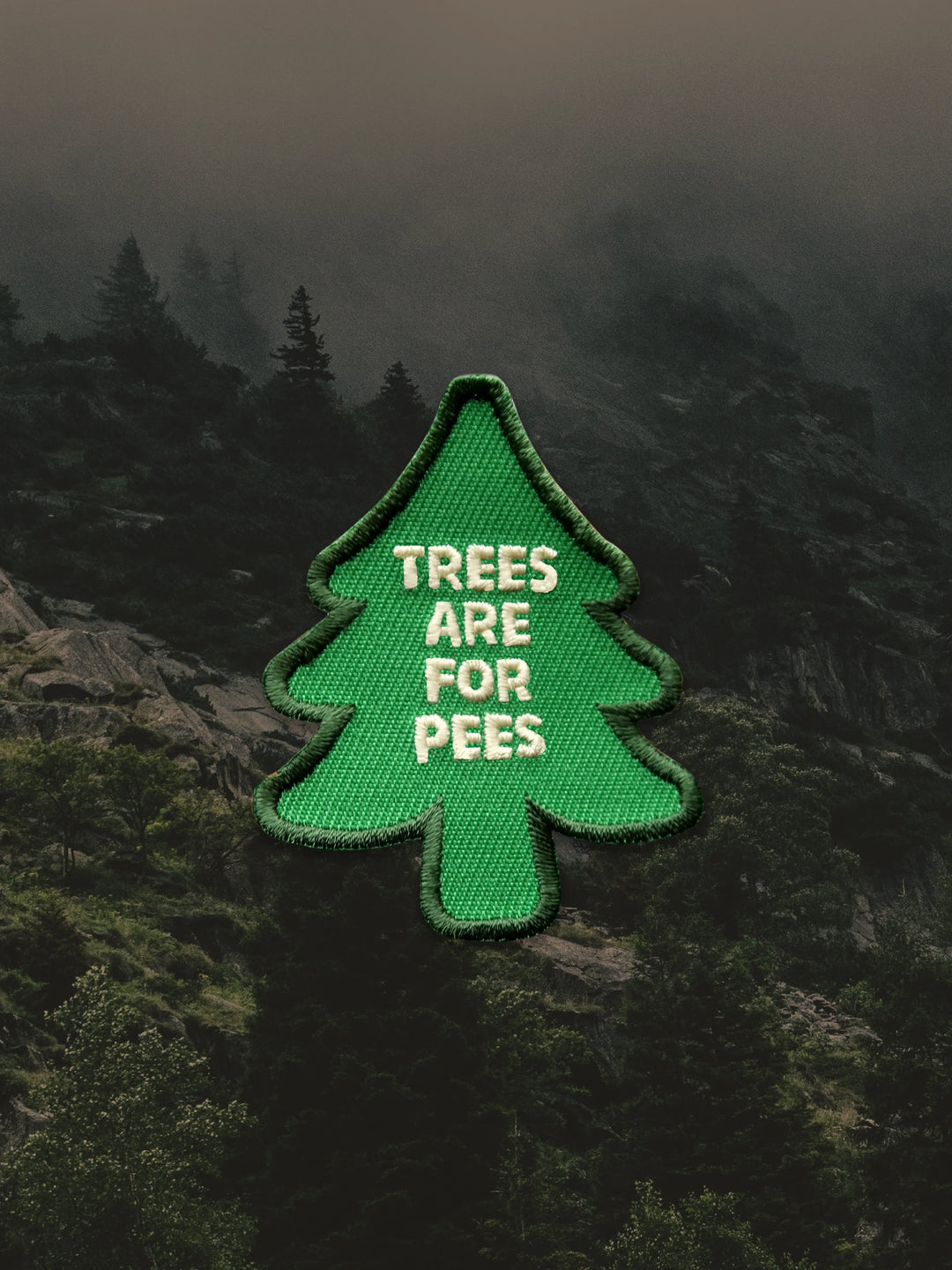 Trees for Pees Iron On Merit Badge For Dogs