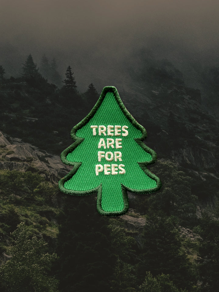 Trees for Pees Iron On Merit Badge For Dogs