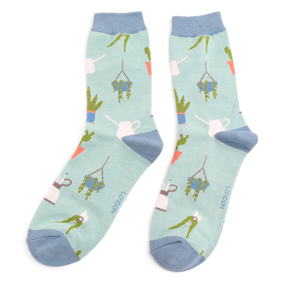 Ladies Bamboo Socks - House Plants