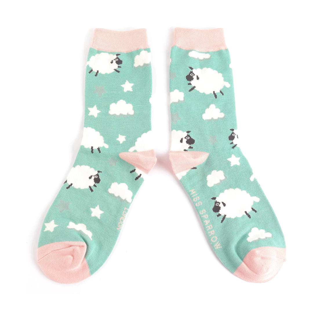 Ladies Bamboo Socks - Sleepy Sheep