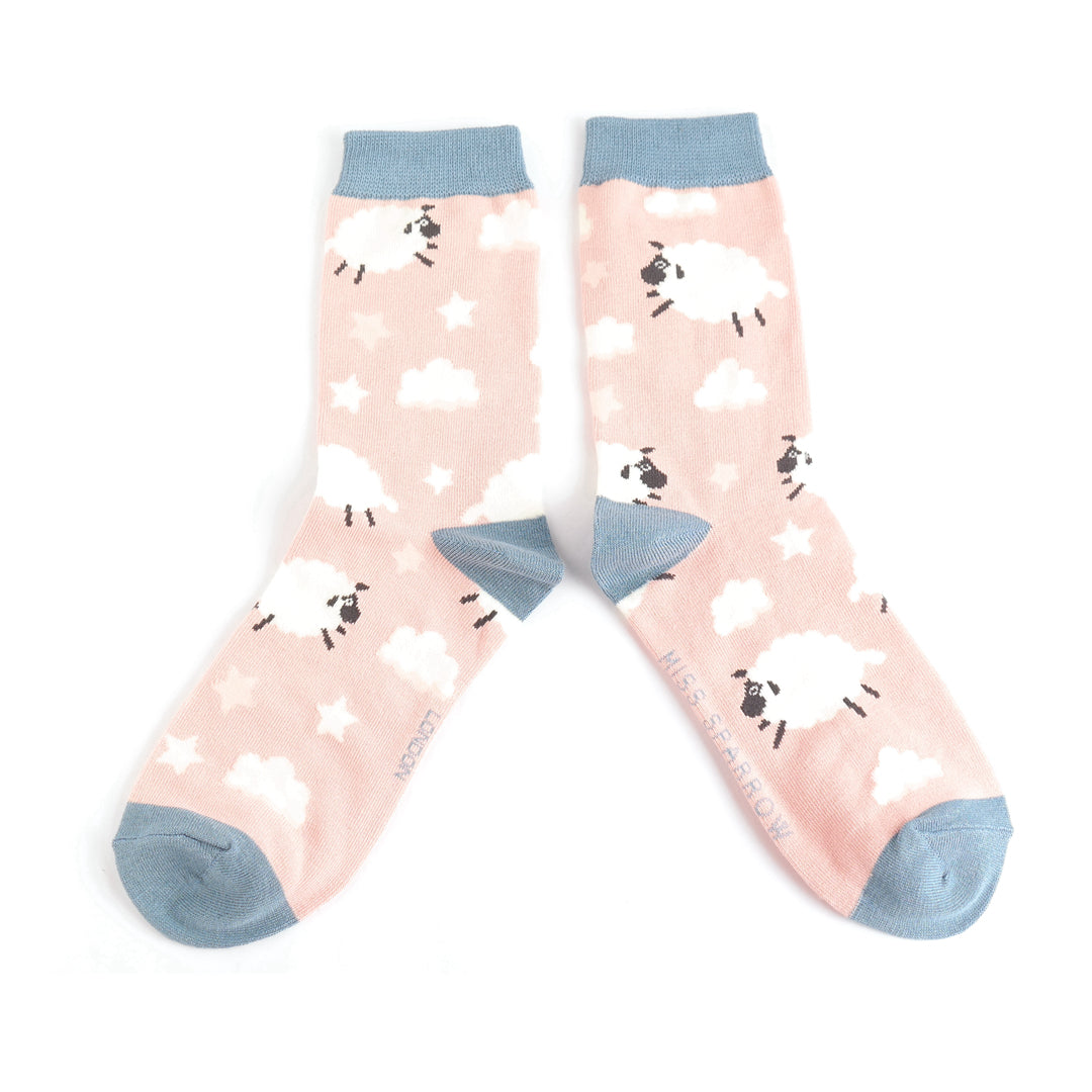 Ladies Bamboo Socks - Sleepy Sheep