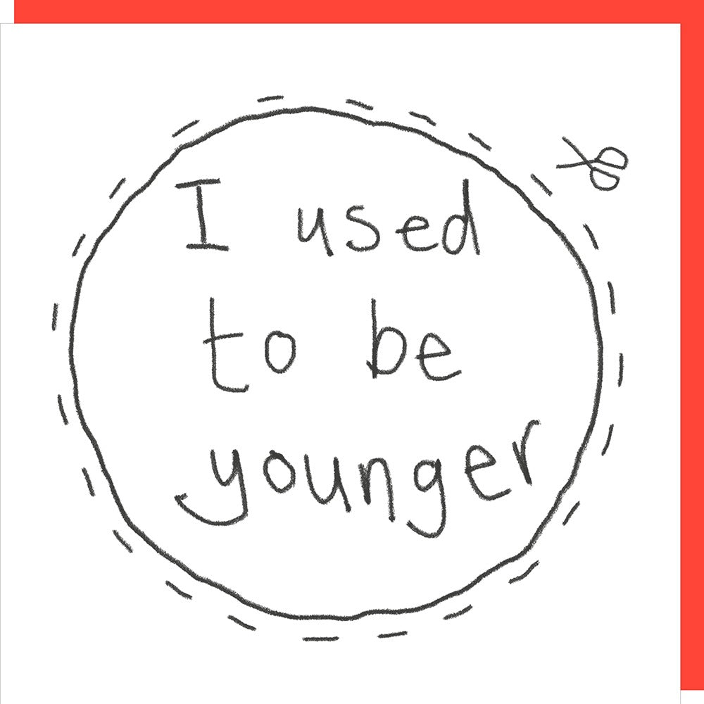 I used to be Younger Birthday Card