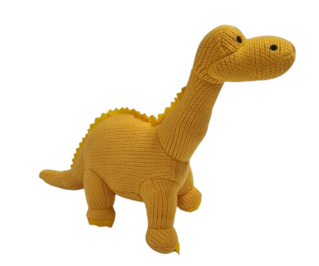 Diplodocus Knitted Toy - Yellow