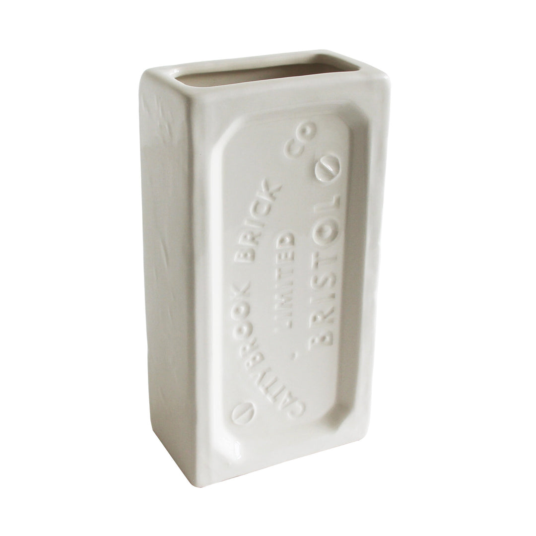 Bristol Brick Vase - White