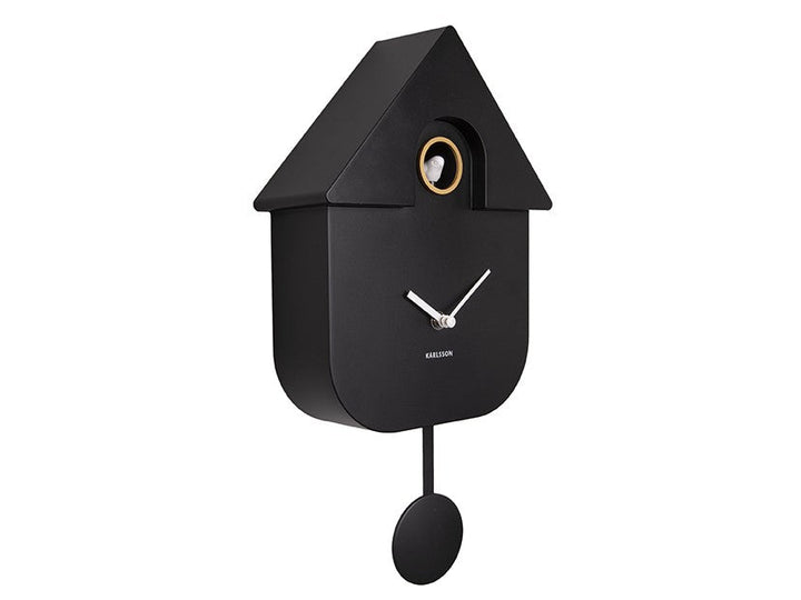 Modern Cuckoo Wall Clock - Black