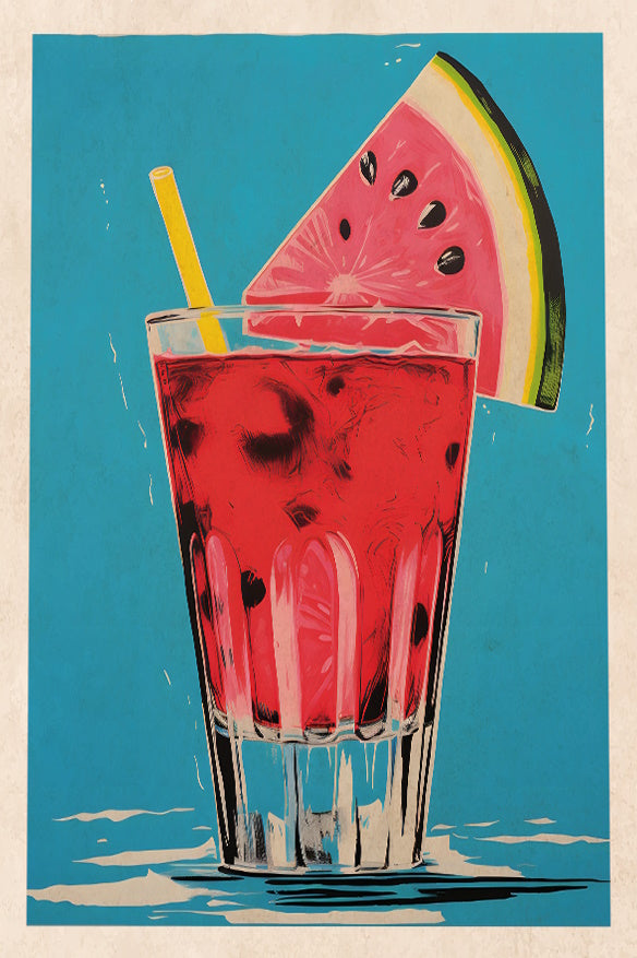 Watermelon Cocktail Print - A3