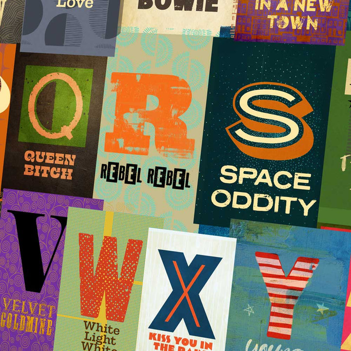 A-Z of Bowie - A3 Poster Print